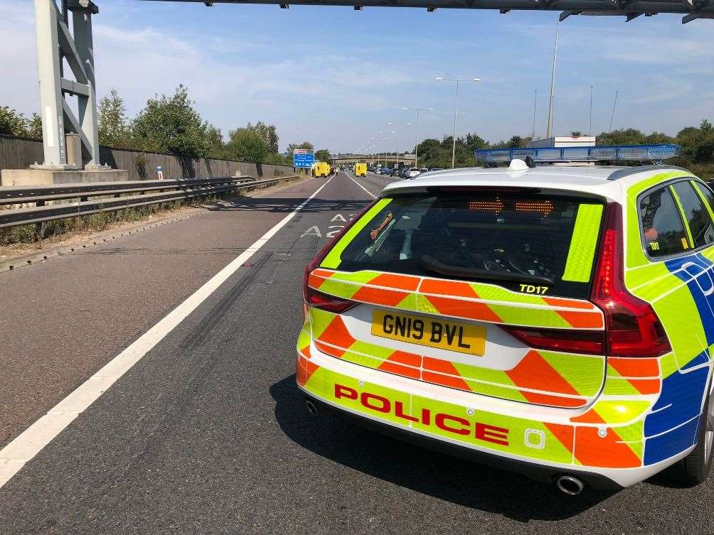 Kent Police officers helped deliver a baby in the back seat of a car on the M25 Darenth Interchange. Picture: Stock