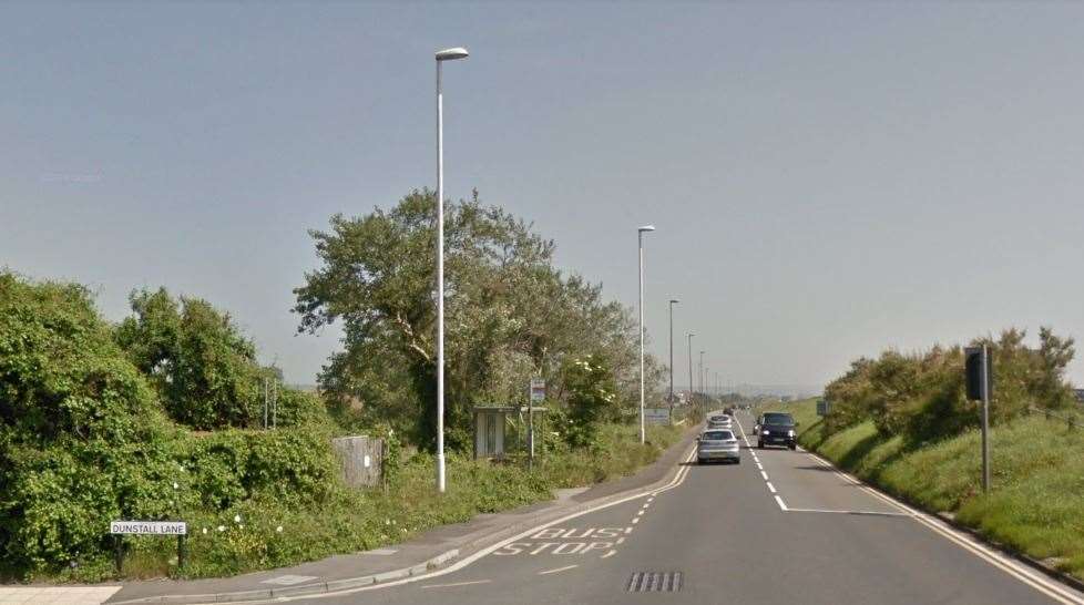 The crash happened in Dunstall Lane, near the junction with Dymchurch Road. Picture: Google