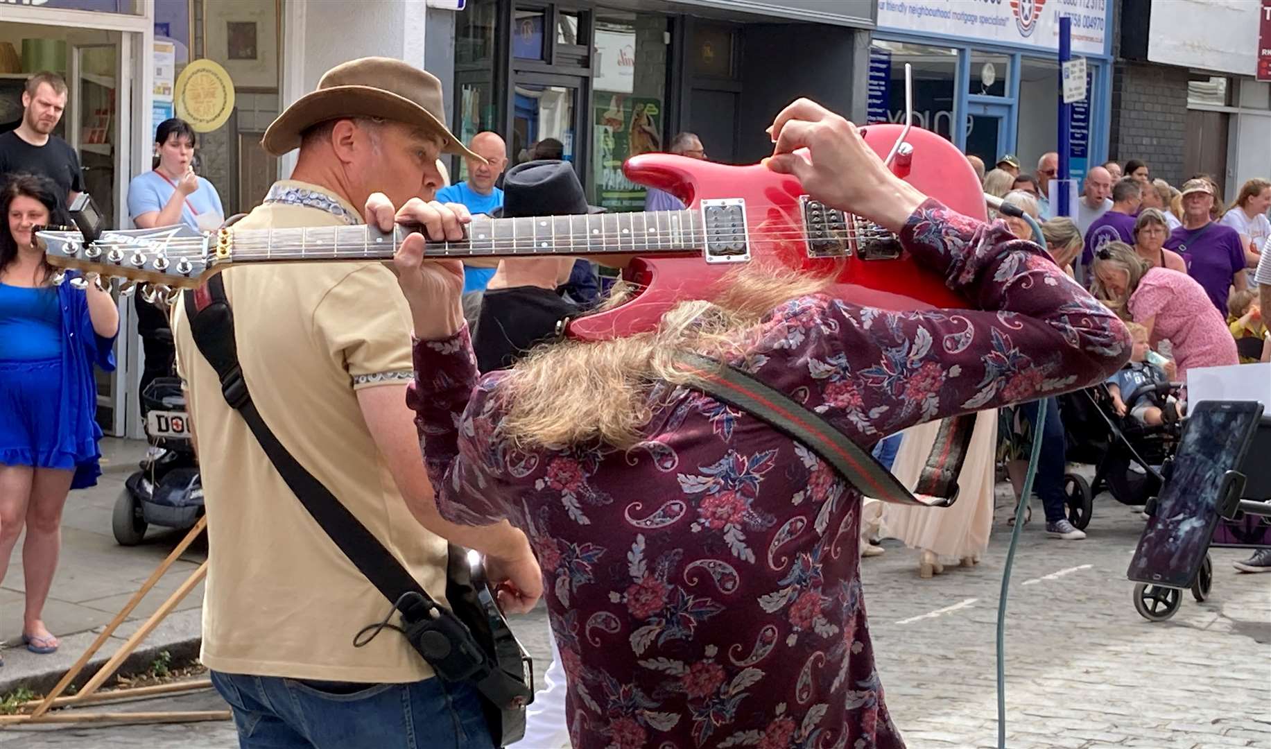 The Lookin' Back guitarist entertains crowds in Sheerness. Picture: John Nurden