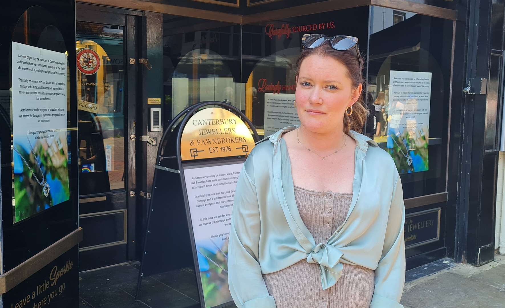 The manager of Canterbury Jewellers and Pawnbrokers, Kimberley Skelcher