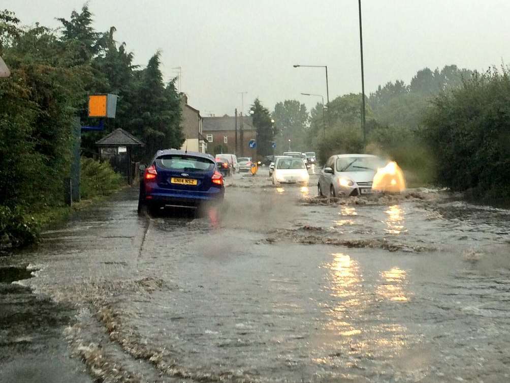 Flooding in Hawley Road, Dartford