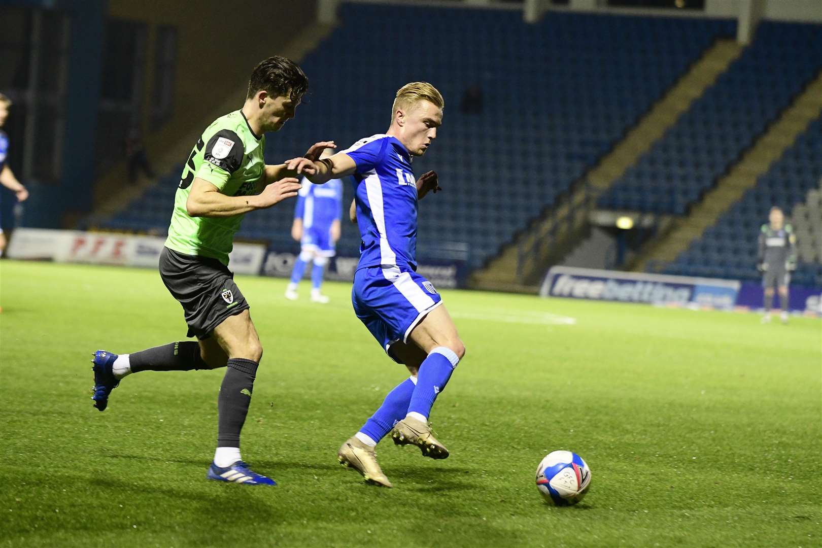 Kyle Dempsey in action for the Gills against Wimbledon Picture: Barry Goodwin