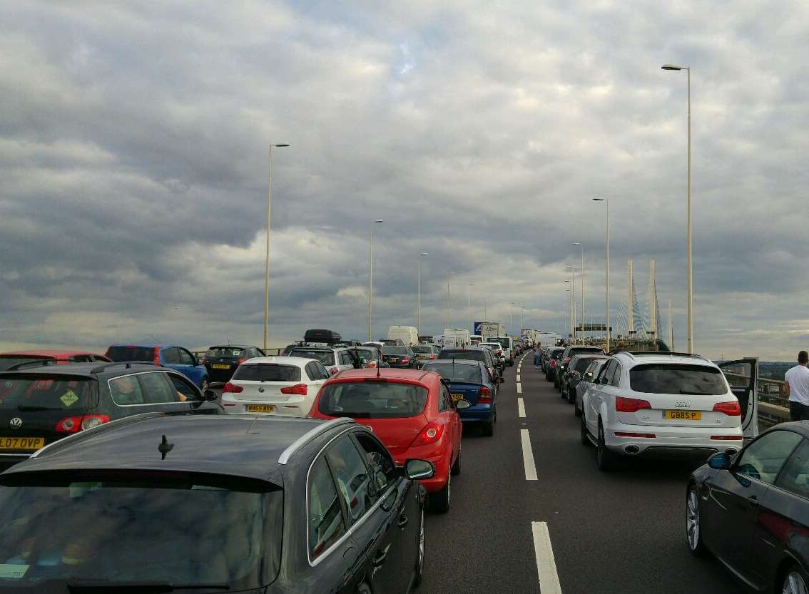 Traffic was at a standstill as police investigated. Picture: Graham Spencer