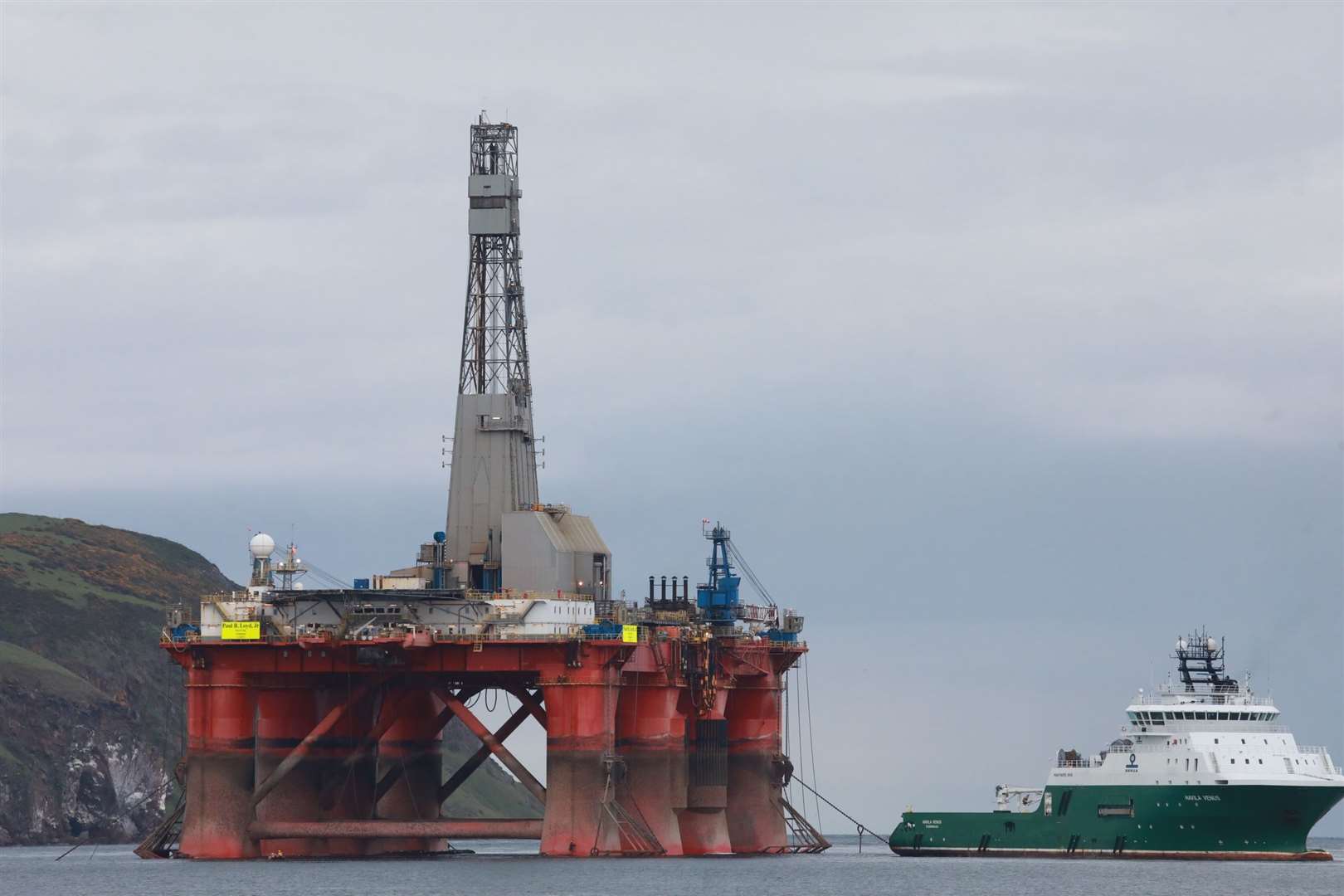 Protesters climbed on board the rig in the Cromarty Firth (Greenpeace/PA)