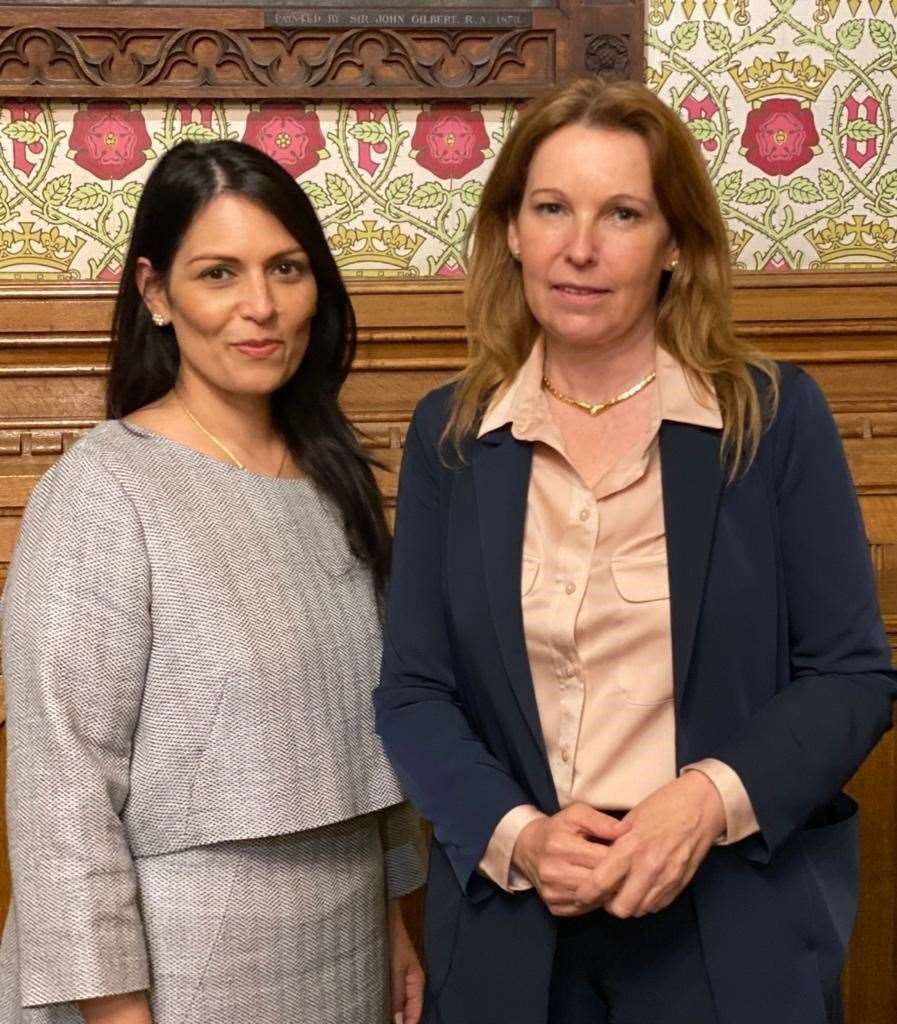 Priti Patel with Natalie Elphicke. Picture:Office of Natalie Elphicke MP