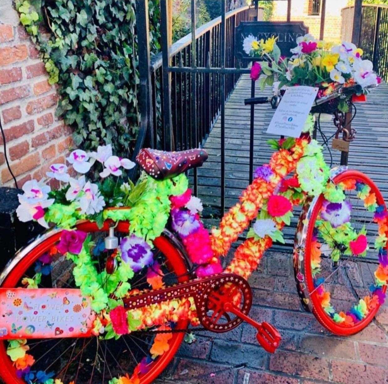 THe bike was stolen from the centre of Canterbury last night. Picture: Instagram/@flowerpowerbikes