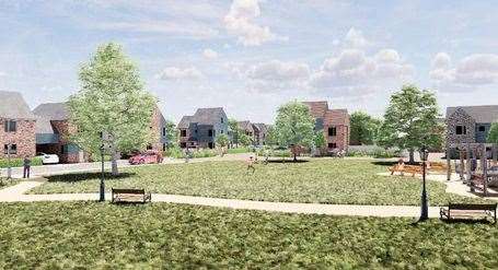 A CGI shows what the new housing estate set for Dymchurch could look like. Picture: RDA Architects/Redbridge Estates Ltd