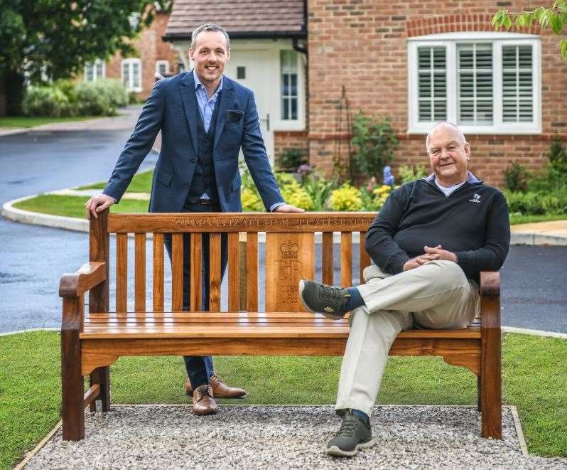 A new Jubilee bench was installed in Boughton Monchelsea. Picture: Clare Sanderson