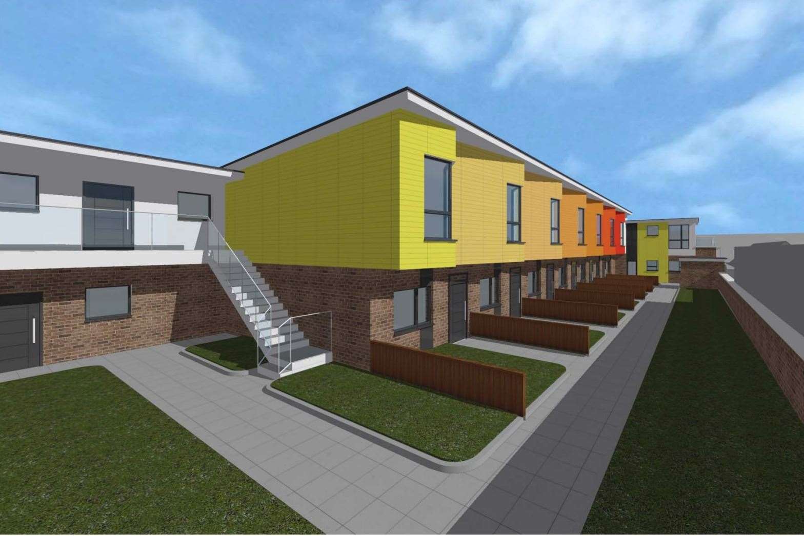 An architect's impression of what the homes above and behind Gillingham's Poundland could look like. Picture: Terrarossa Project
