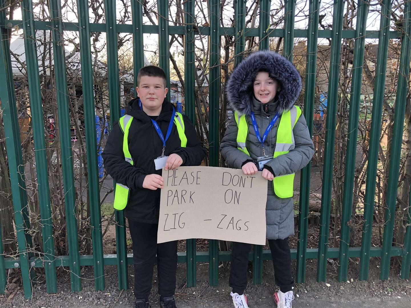 The Year 6 prefects were out on the street to try and get their message across