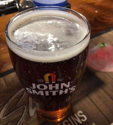 It came in a John Smith’s glass but I can guarantee you this was a pint of Doom Bar, for the bargain price of £1.95