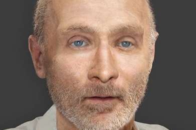 An artist's impression of a man who was found dead in a field on February 3.