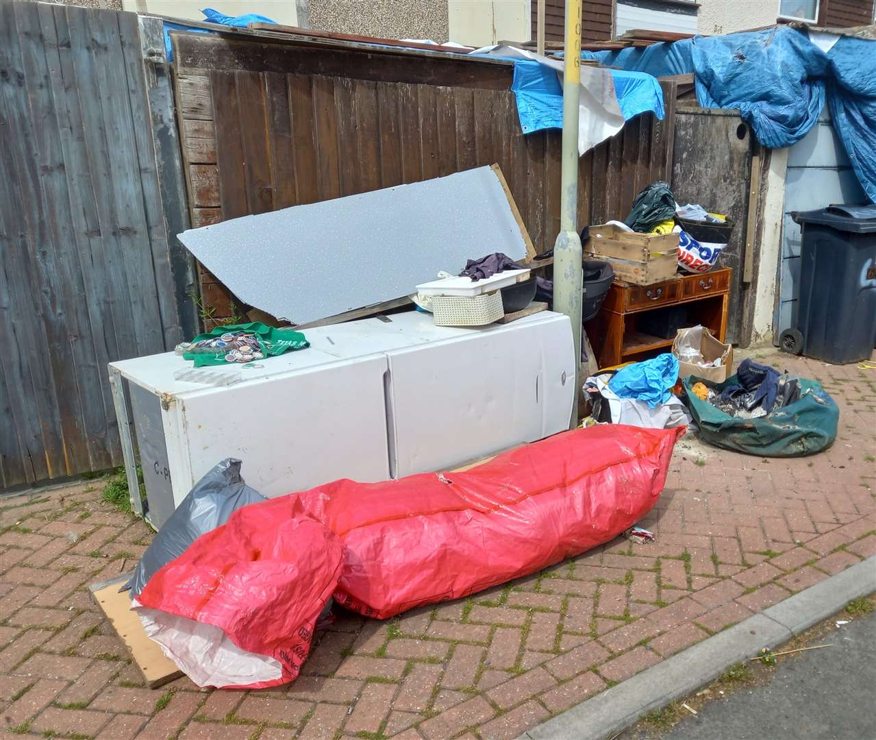 A couple have been fined after being linked to three separate fly-tips across Ashford – the first of which was outside a property they paid council tax on in Kilndown Close. Picture: ABC
