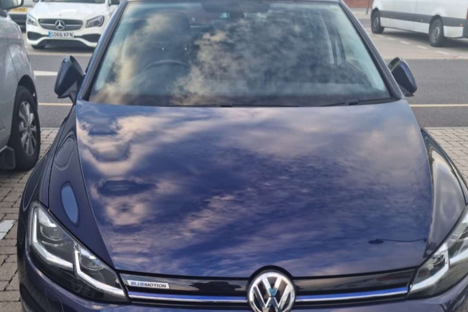 The Volkswagen was found the next day in a car park