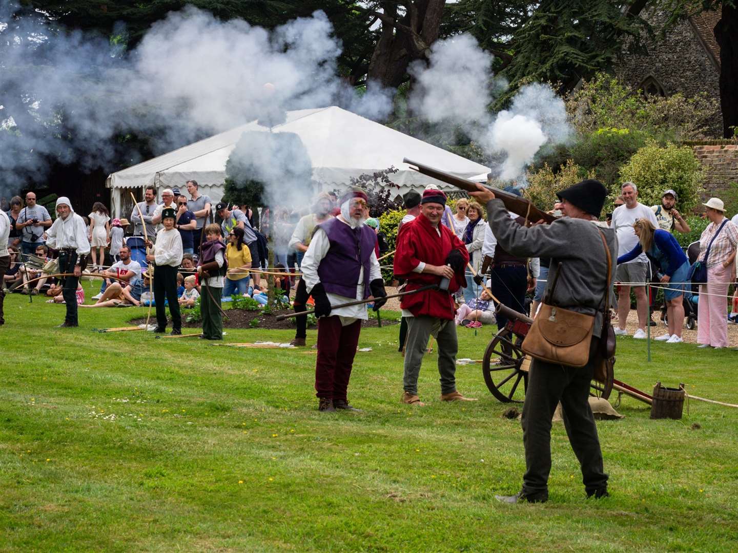 Watch battles and discover weapons at Lullingstone Castle's Medieval Weekend. Picture: Alan Graham