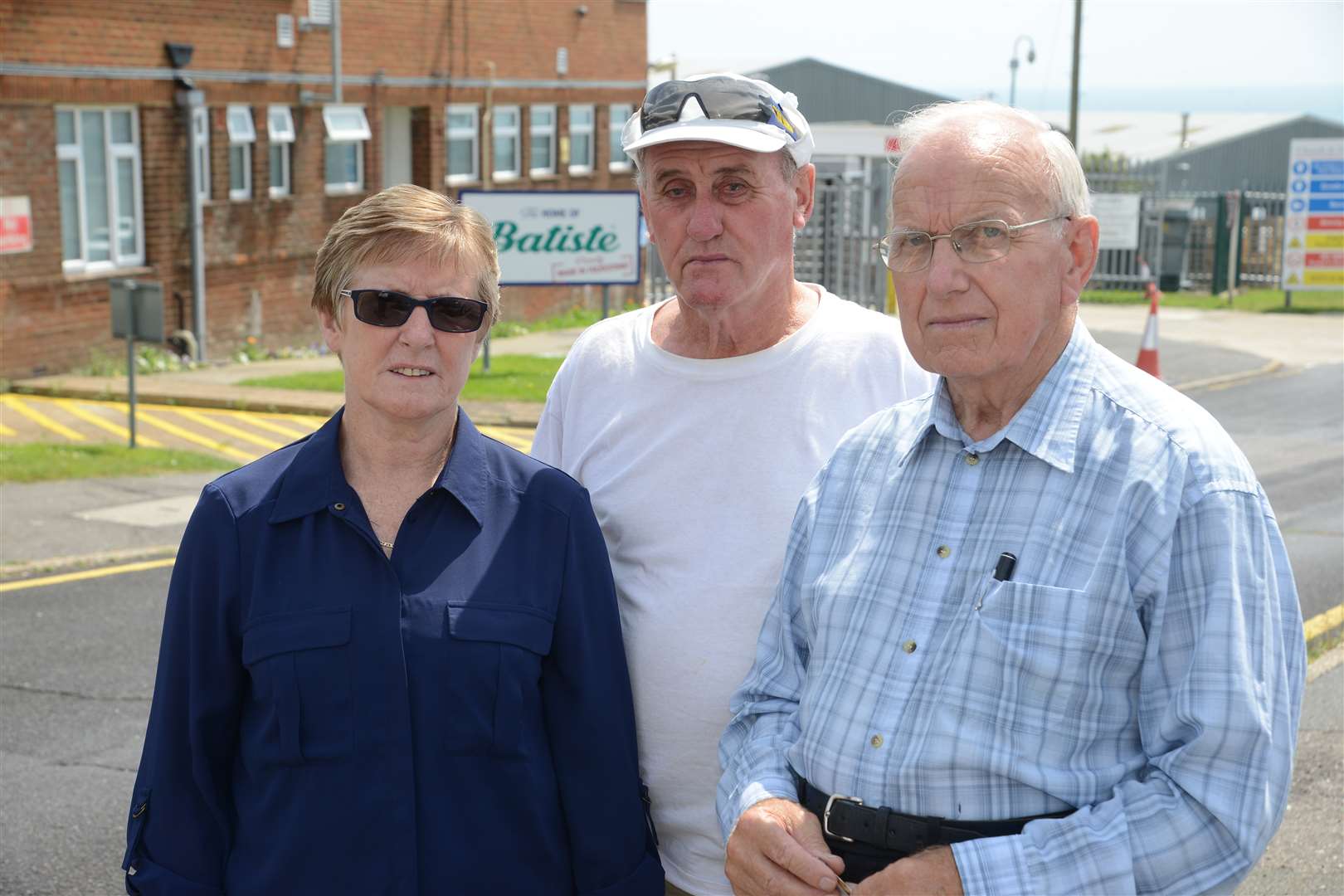 Cllr Mary Lawes with residents Bernie Tutt and Ray Hughes