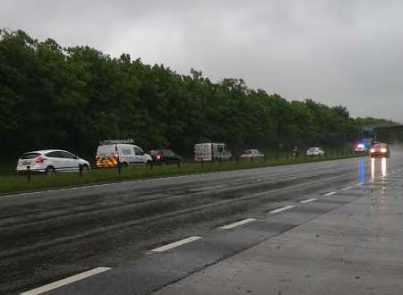 The scene of the crash on the A249