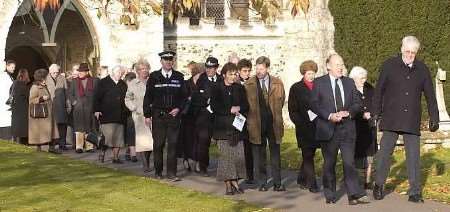 People from all walks of life attended the funeral. Picture: GARY BROWNE