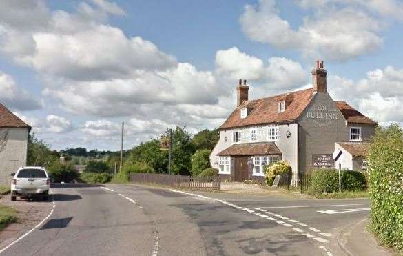 The crash happened on the A28 at Bethersden, near the junction with Bull Lane. Picture: Google Street View