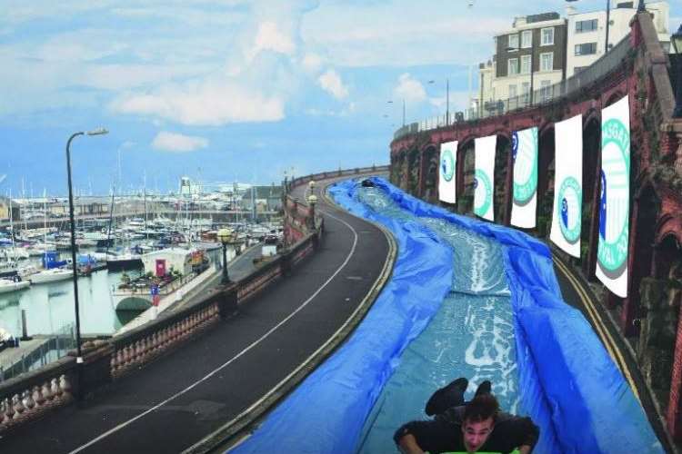 Artist impression of the water slide in Ramsgate