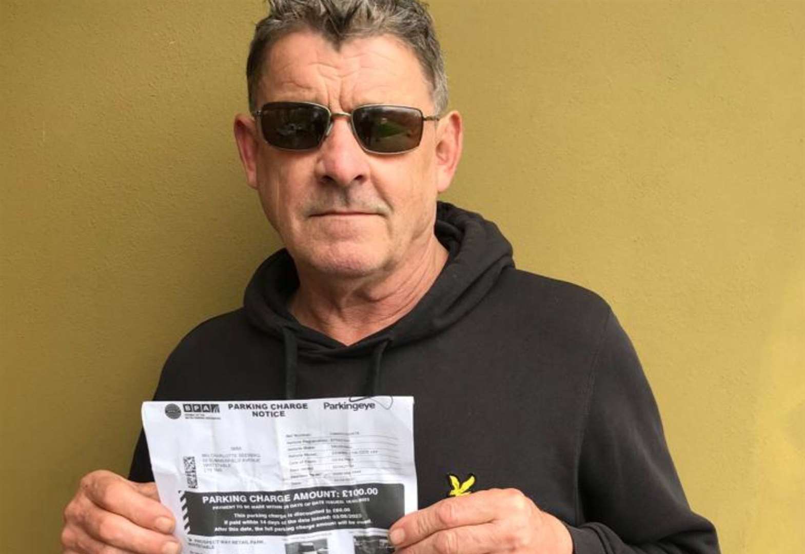 Tony Sanders was "fuming" when he got a fine for going back to the retail park to get his wallet which he had left behind. Picture: Tony Sanders