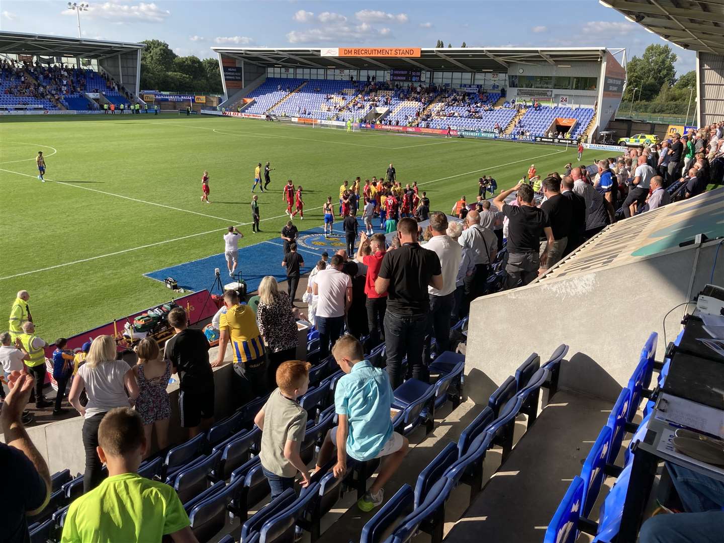 There were violent scenes at the end of Gillingham's match at Shrewsbury