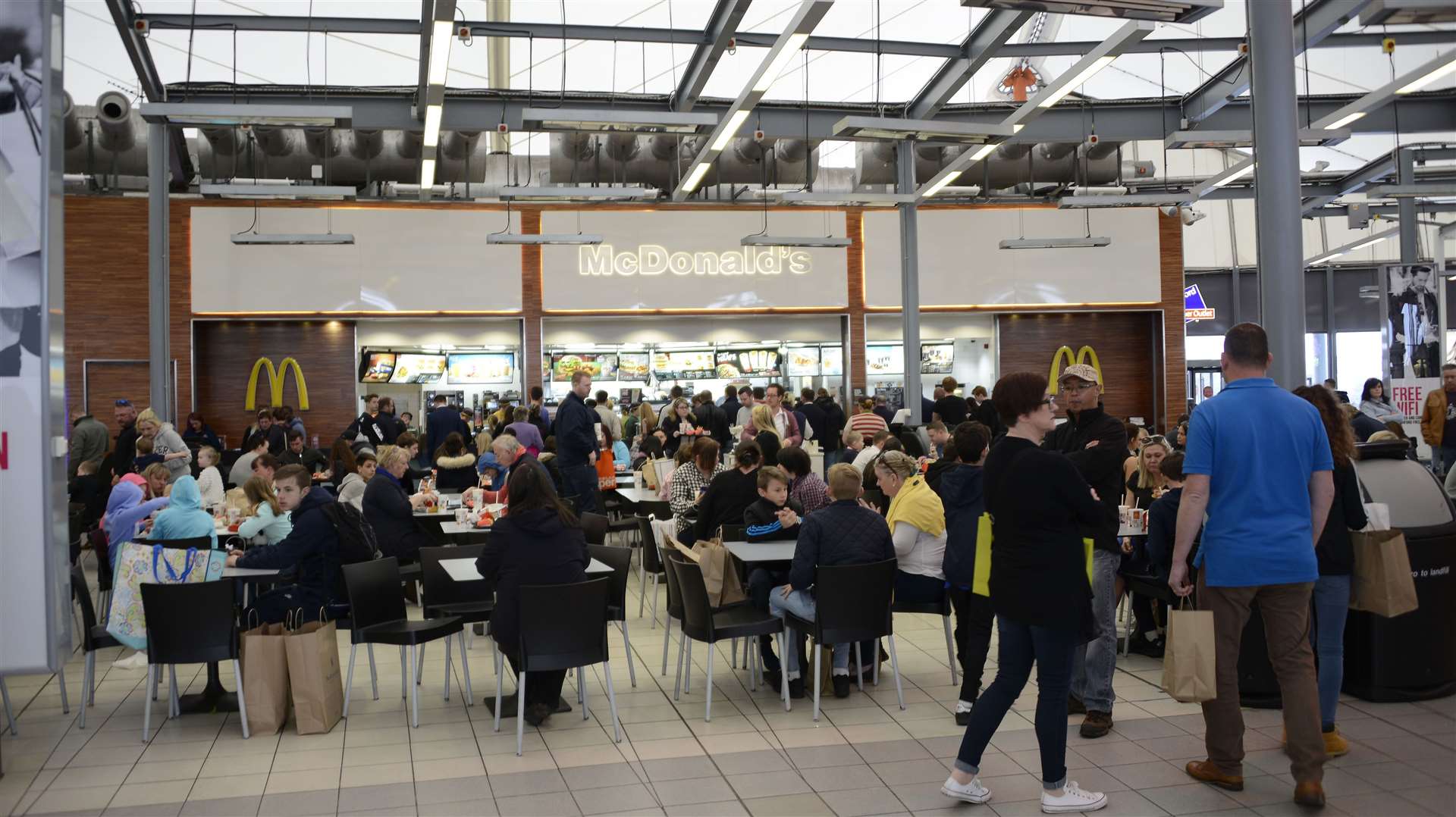 The Outlet’s food court – seen here in 2016 – was demolished as part of the 2019 extension