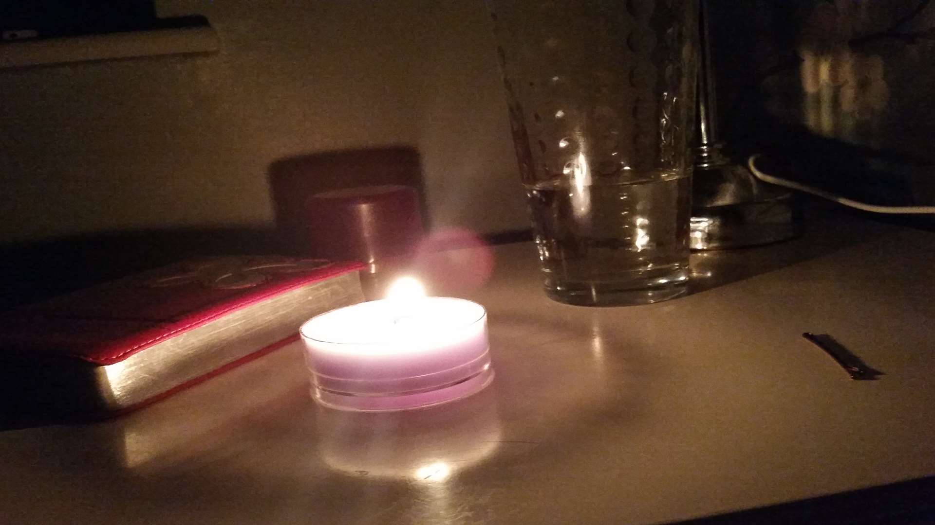 Louise Lea's picture of her candle during Lights Out