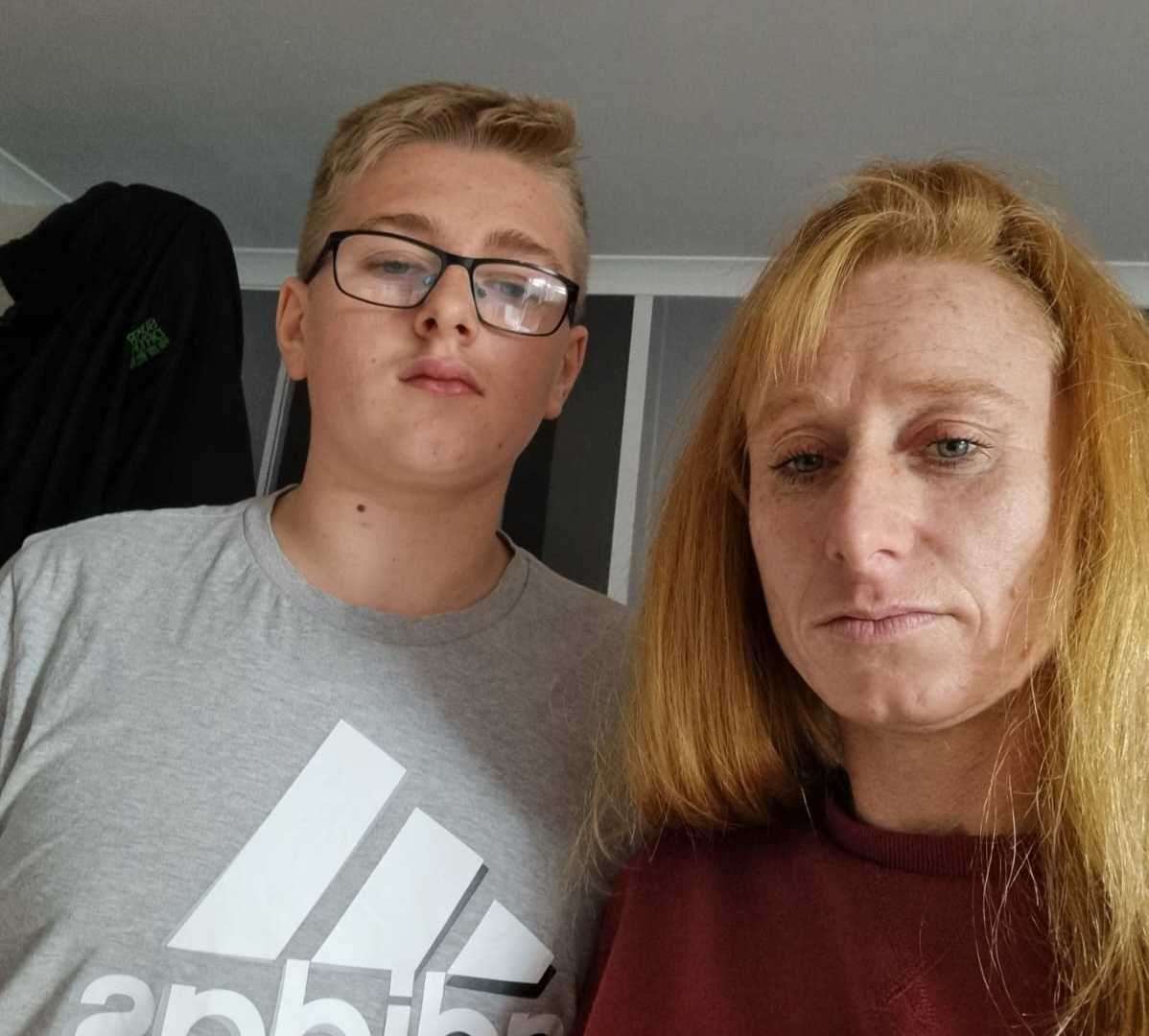 From left: Aidan and mum Stephanie. Picture: Stephanie Parsons