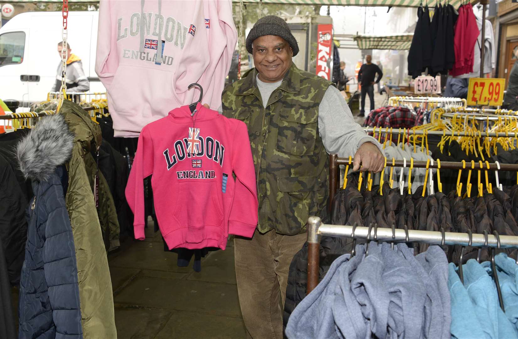 Manjit Singh has been selling clothes in markets around Ashford since 1987