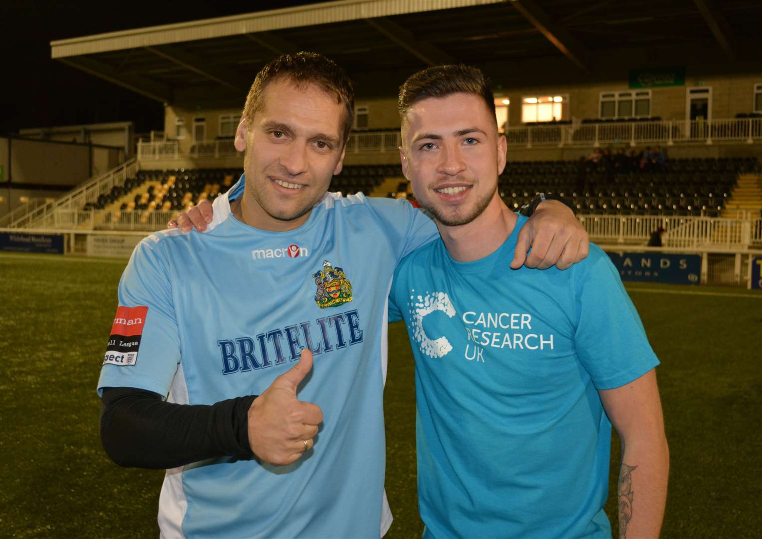 Tom Mackelden at a charity football game in memory of his mother