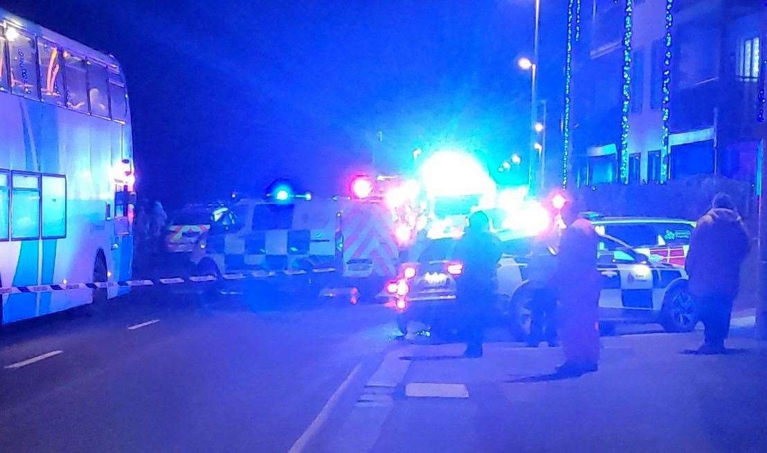 Police closed Sandgate High Street following the collision