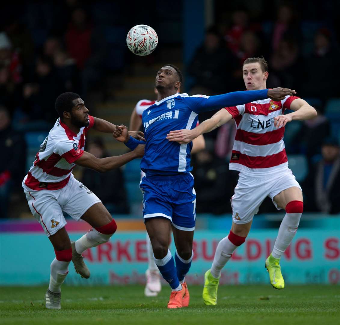 Brandon Hanlan causing problems for the Doncaster defence Picture: Ady Kerry