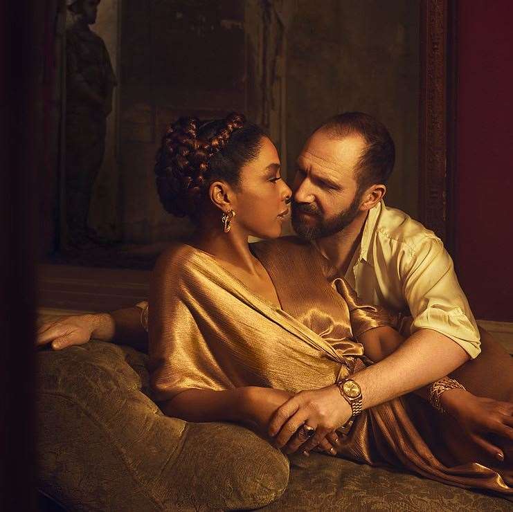 Ralph Fiennes and Sophie Okonedo star in Anotny and Cleopatra for NT Live Picture: Johan Persson