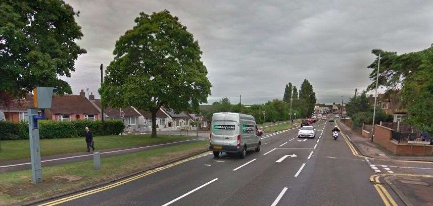 The A2 London Road in Rainham saw drivers going twice the speed limit. Photo: Google Street View