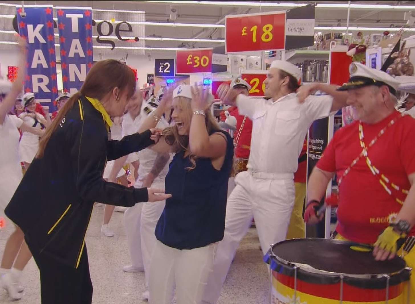 Karen Tanner being surprised on ITV Ant and Dec Saturday Night Takeaway at Asda, Gillingham Pier. Picture: ITV
