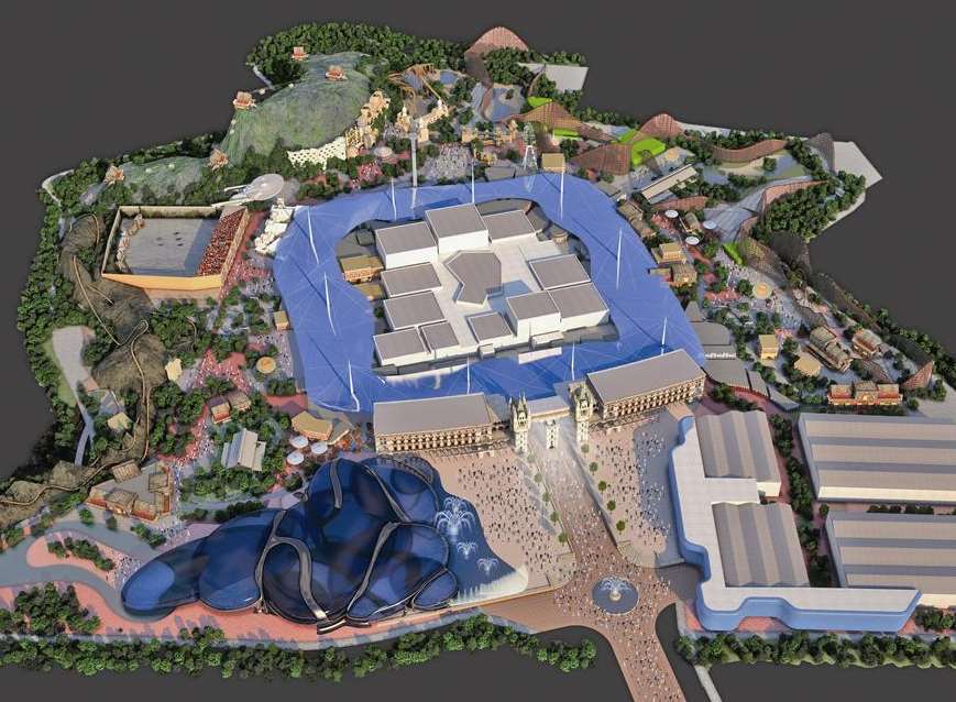 Computer-generated image showing what Paramount Park could look like on the Swanscombe Peninsula