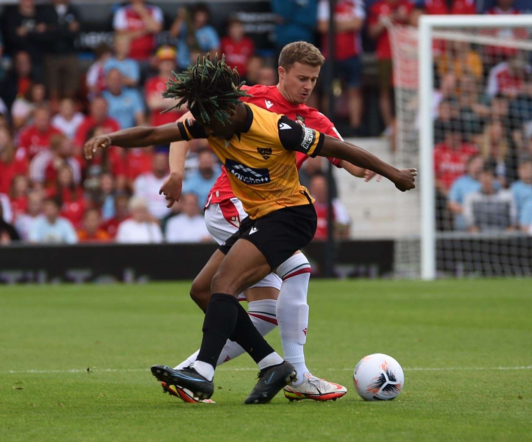 Maidstone lost 5-0 at Wrexham in August, a match attended by the Welsh club's Hollywood owners Picture: Steve Terrell