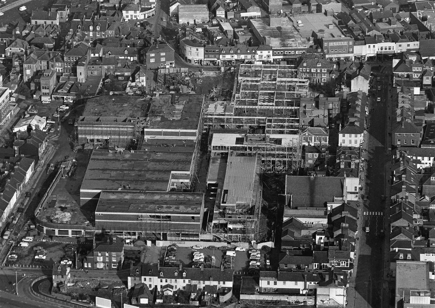 A 1974 aerial shot of the Tufton Centre. Picture: Steve Salter