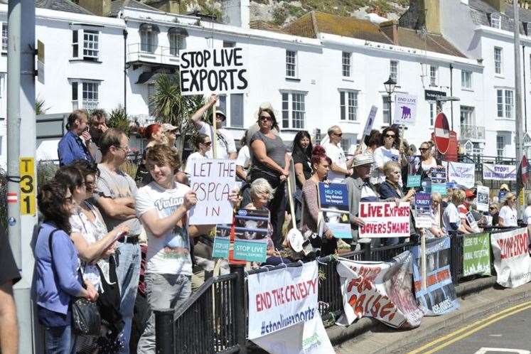 A previous demonstration against live animal exports