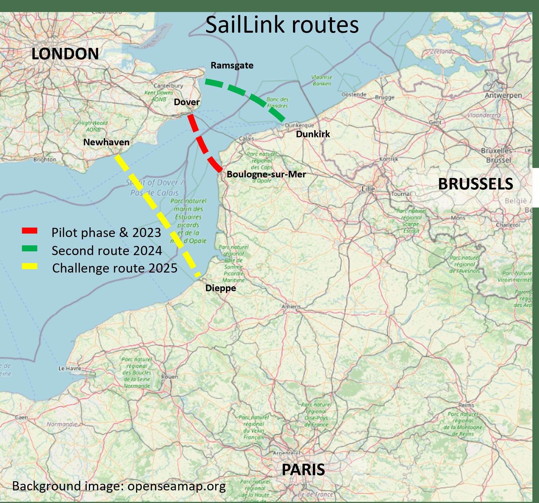 The Boulogne crossing and future potential routes for the SailLink service