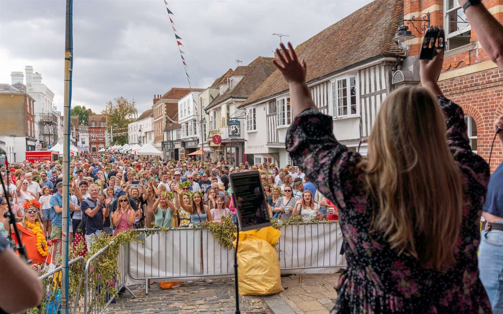 There will be bands performing on outdoor stages and inside the town’s pubs all weekend. Picture: Shepherd Neame