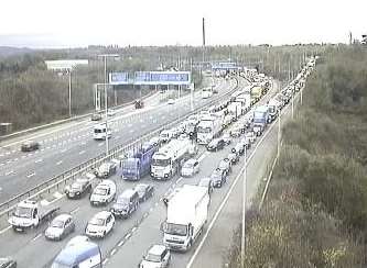 Traffic is at a standstill. Pic: Highways England
