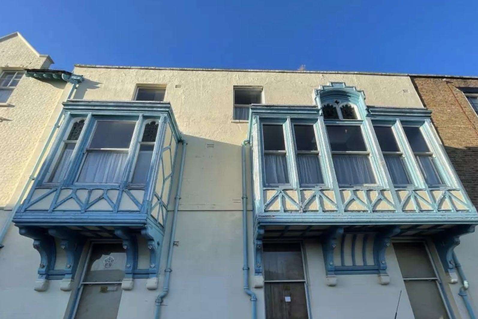 Developers will have to paint the windows of the Ramsgate property a muted blue rather than the bright colour they wanted. Picture: Clive Emson Auctioneers