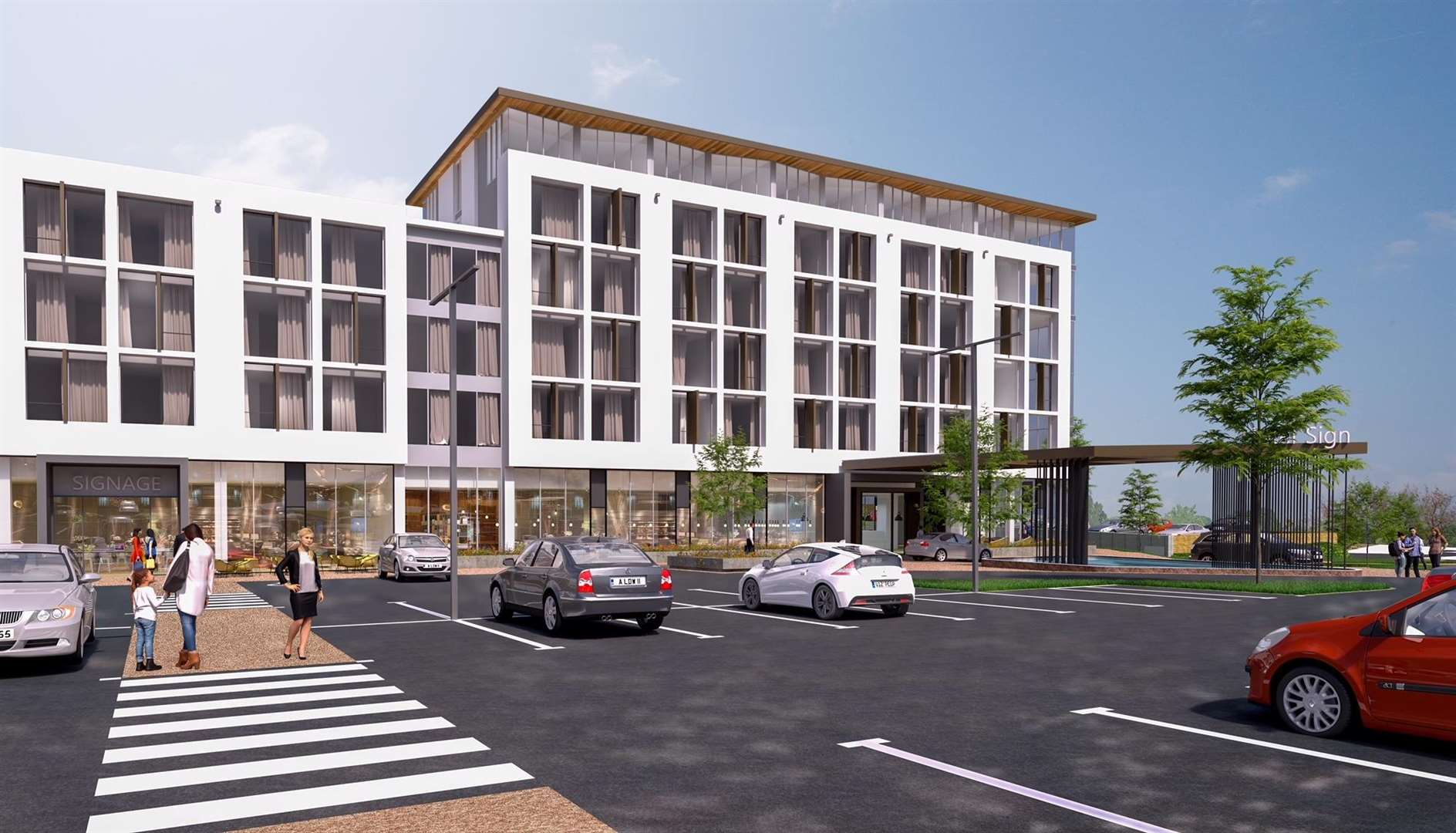 Artist impression of the Hampton by Hilton hotel on the old Silver Springs site