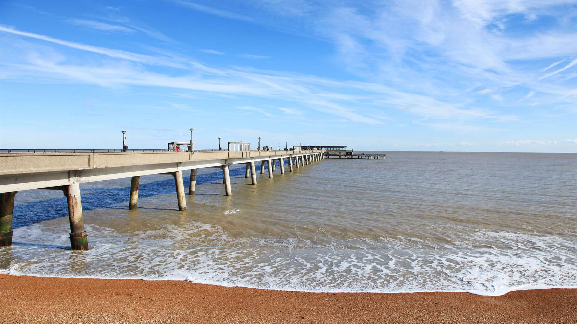 Deal's pier is the last remaining fully intact leisure pier in Kent and is Grade II listed