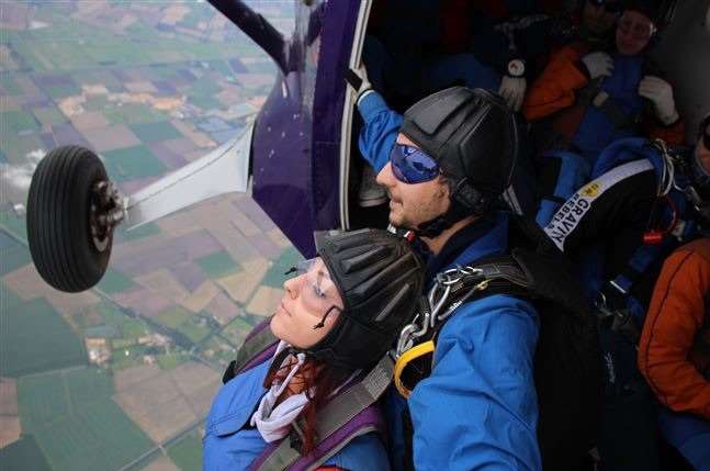 Lauren Marshall was among ten skydivers who helped raise £3,500 for the More than Words charity