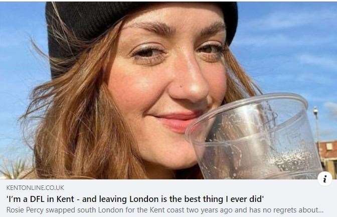 Rosie Percy's KentOnline article about swapping London for Folkestone was shared on Facebook - and many people agreed with her views on the town