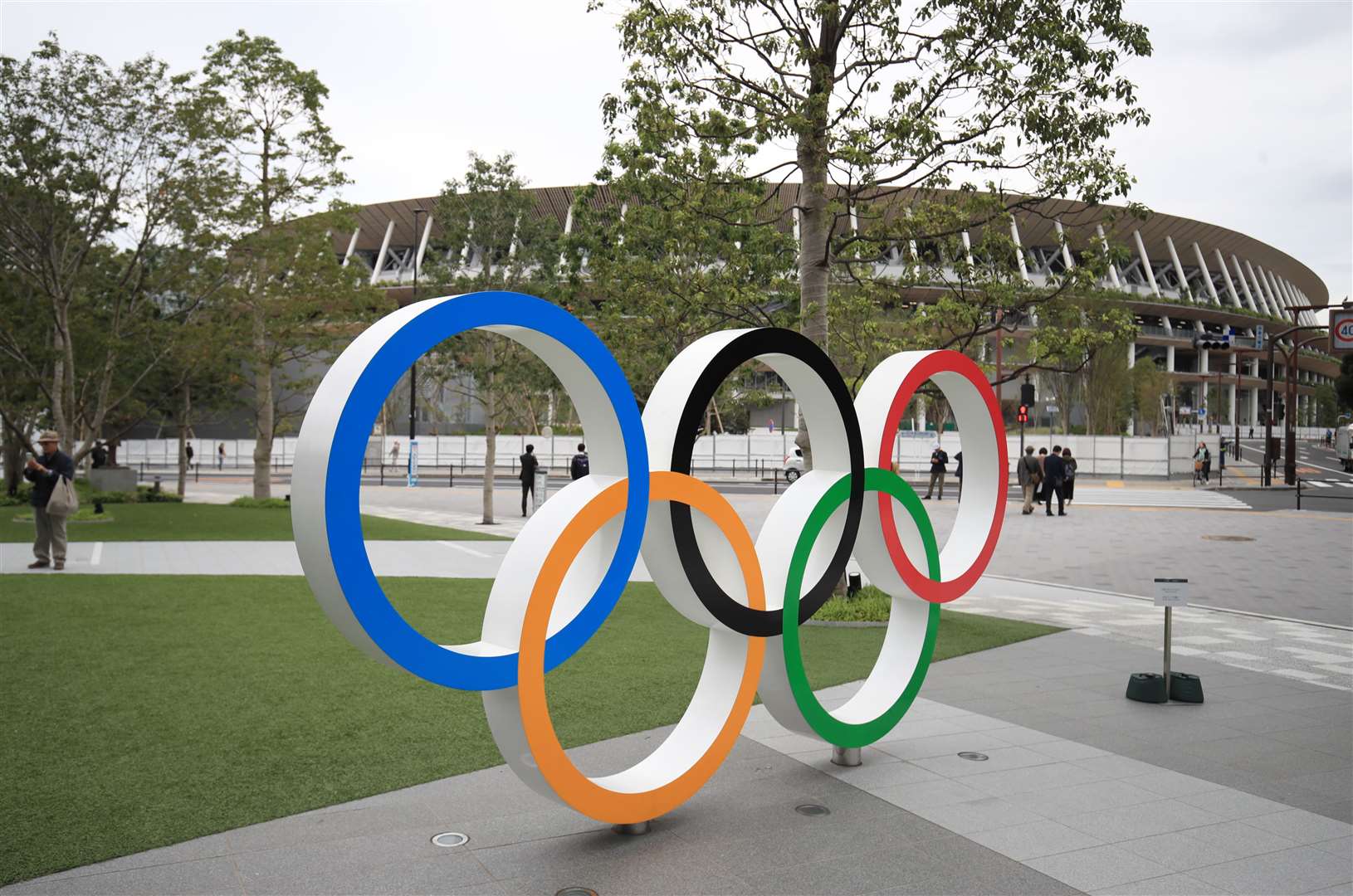 Olympic Rings outside The Olympic Stadium in Tokyo, Japan (Adam Davy/PA)