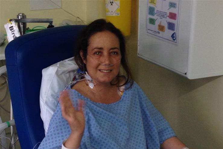 Tara Smith, photographed at Harefield Hospital shortly after having a double lung transplant